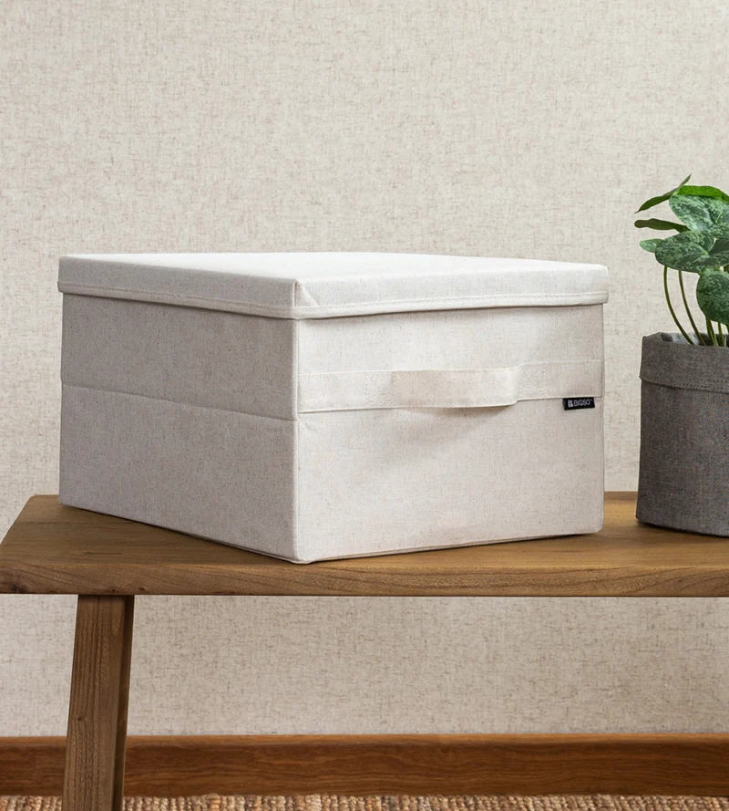 SOFT ll Aufbewahrungsbox Beige M - 41x31x22cm