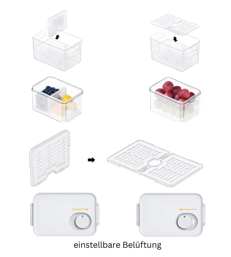 DATEMATE Frischhaltebox mit Haltbarkeits-Timer - 29.4x20.7x17 cm (6.2 L)