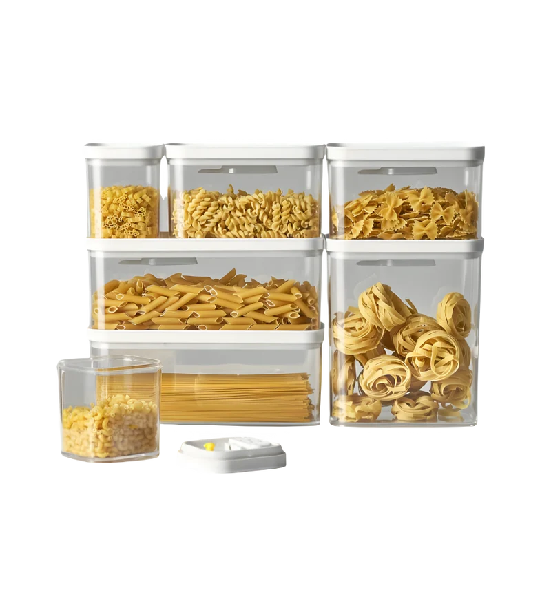 DATEMATE Vorratsdose Weiss mit Garzeit-Timer - 19.7x11.1x23.2 cm (3300ml)