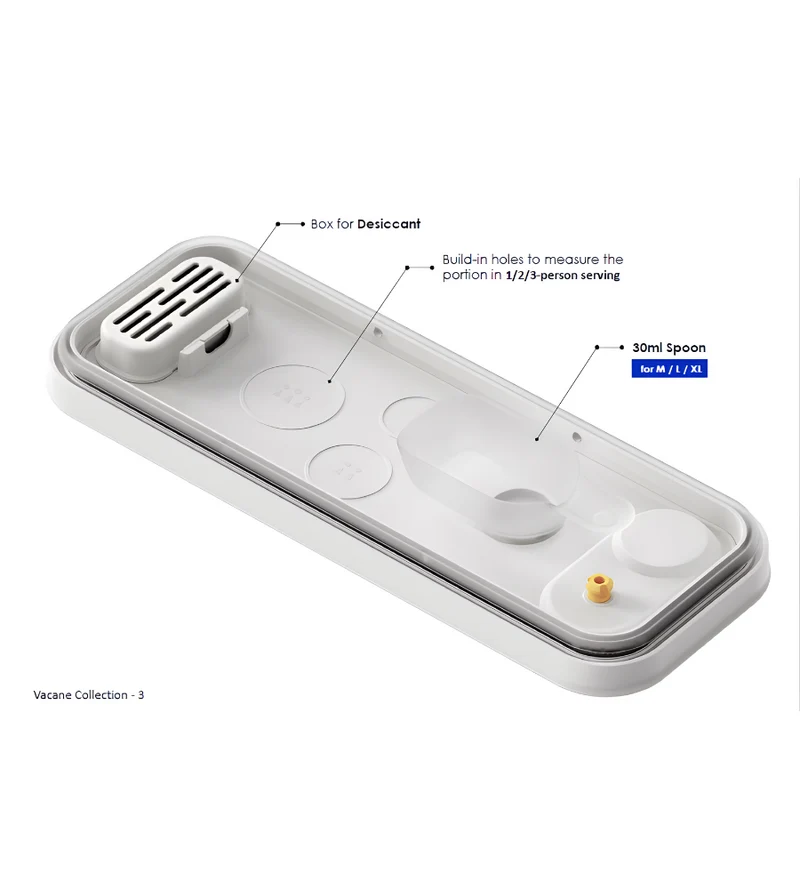 DATEMATE Vorratsdose Weiss mit Garzeit-Timer - 19.7x11.1x23.2 cm (3300ml)