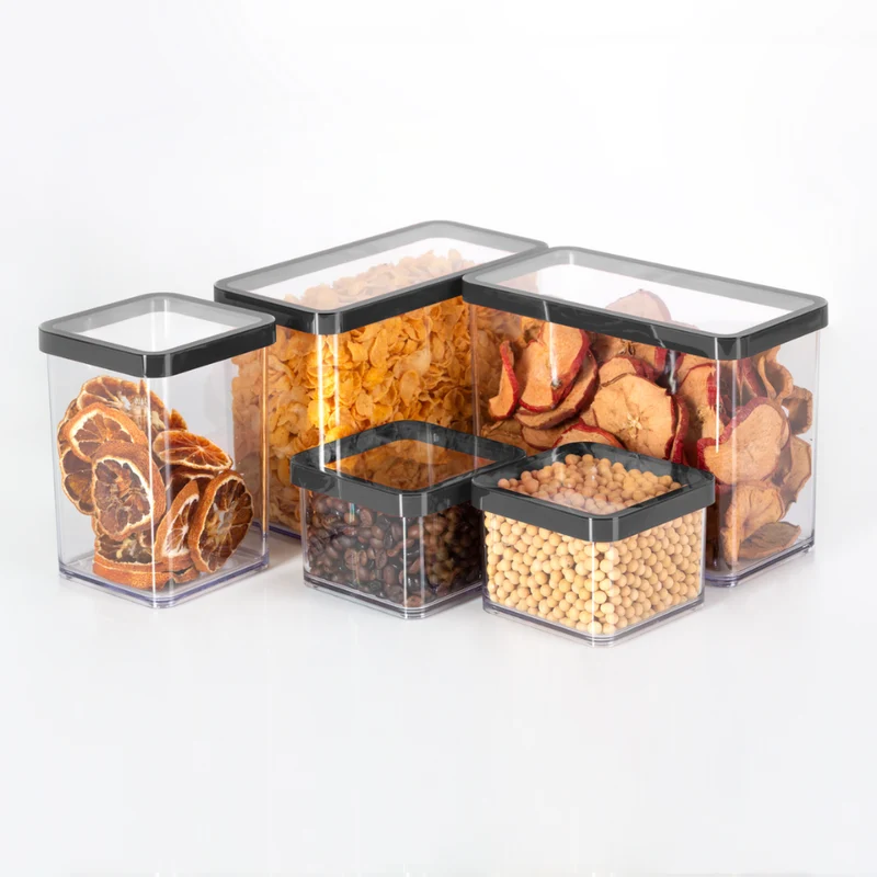 LOFT Vorratsdose Schwarz - 10x10x14.2cm (1L)