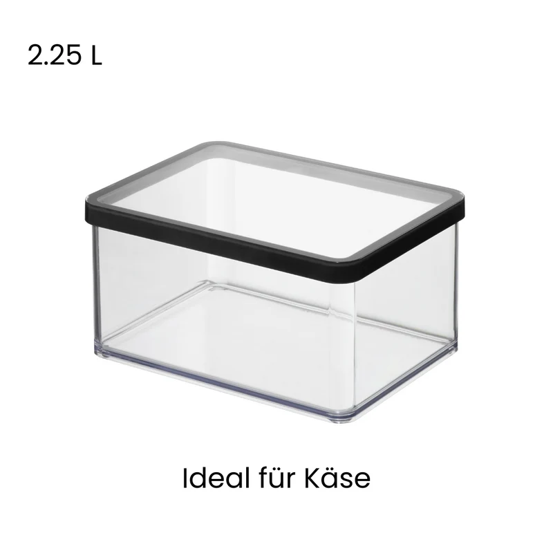 LOFT Vorratsdose Schwarz - 20x15x9.6cm (2.25L)