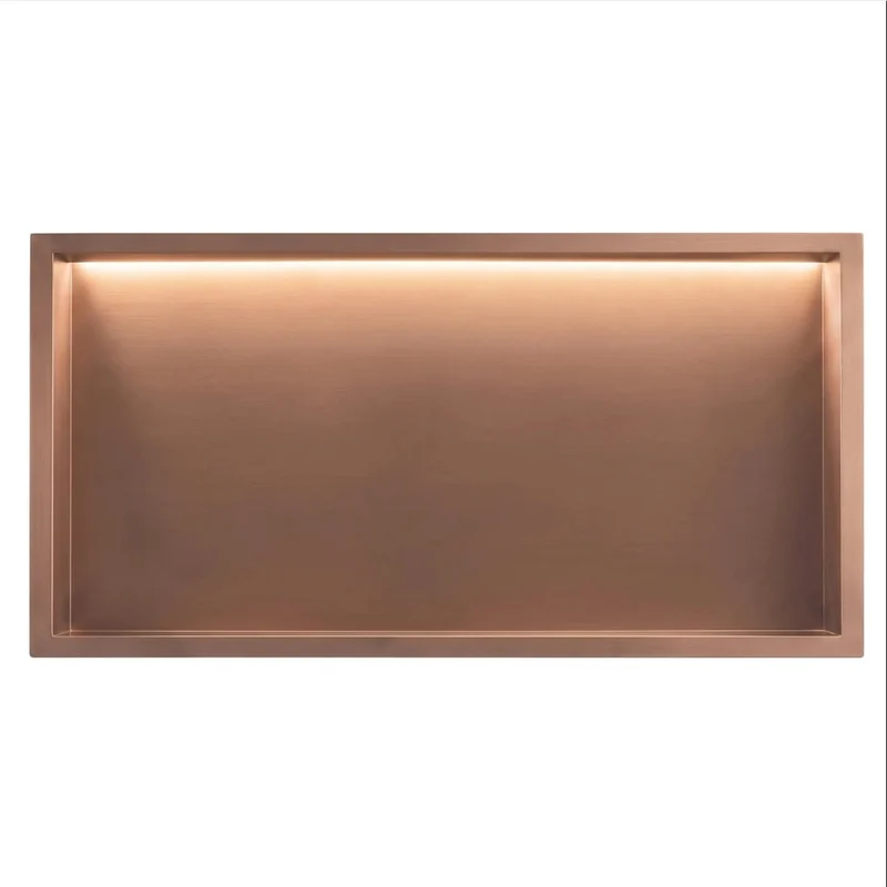 LED-Wandnische – Kupfer Matt 63 × 33 cm