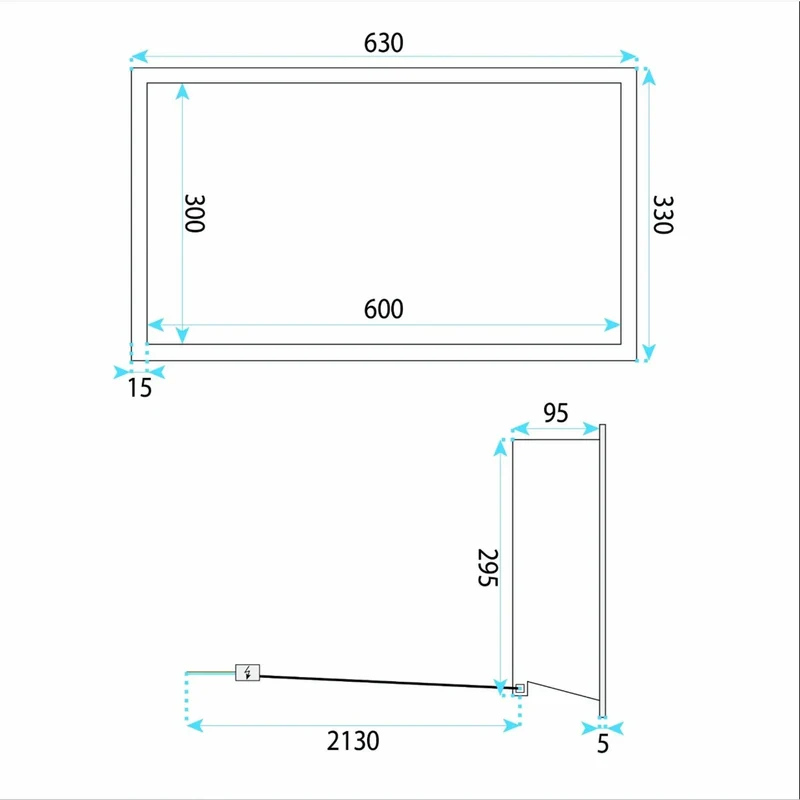 LED-Wandnische – Kupfer Matt 63 × 33 cm