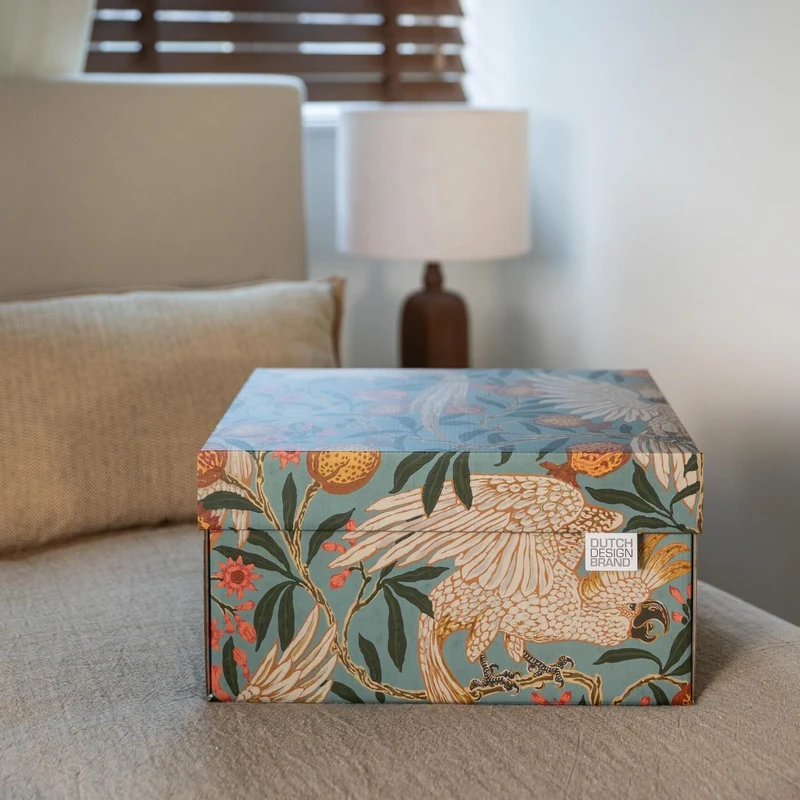 Cockatoo & Pomegranate Storage Box Small