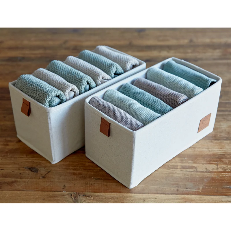 PREMIUM Organizer 6 Fächer schmal Beige - Set 2 Stk