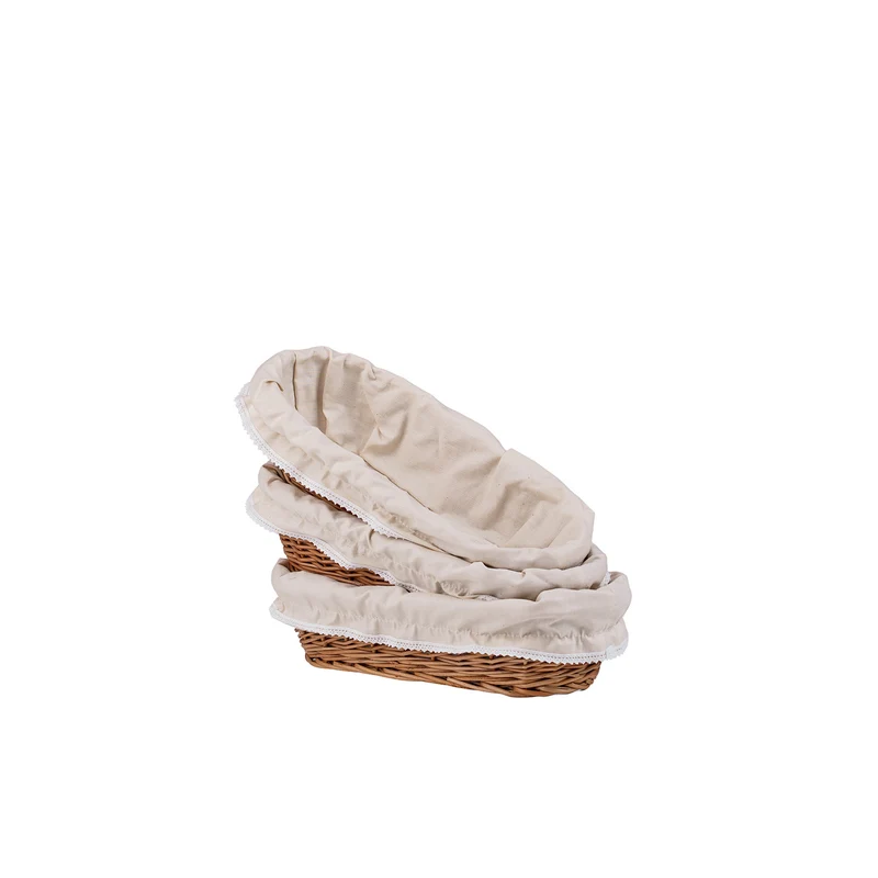 Lamis wicker bread box, bread basket, baking basket with trim, set of 3 TheWickerStories
