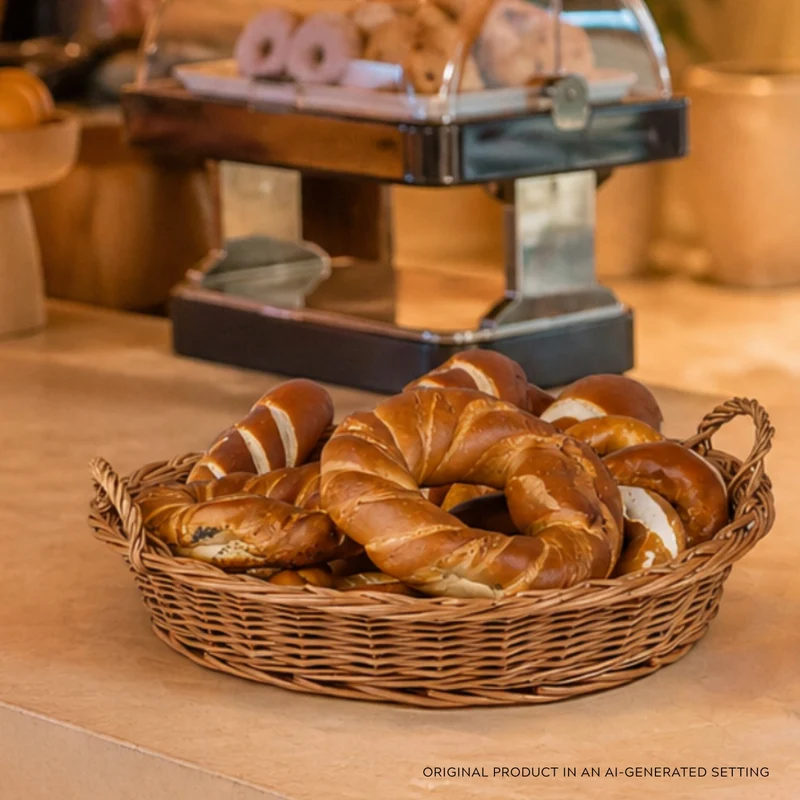 Lari wicker bread display basket, set of 2 pcs. TheWickerStories
