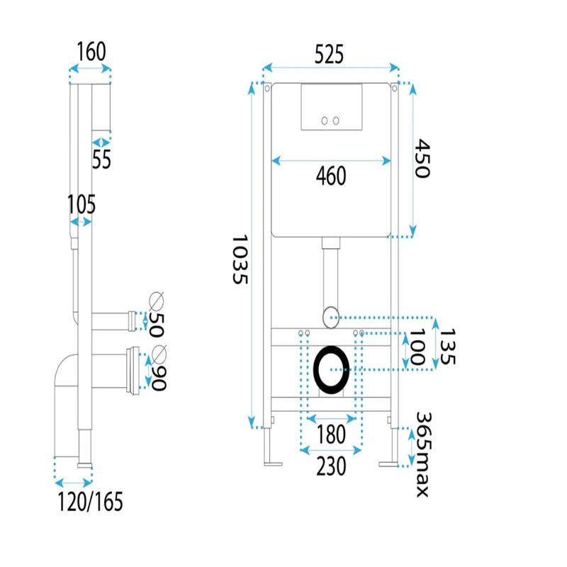 Vorwandelement für WC K011A-Q HD Titan