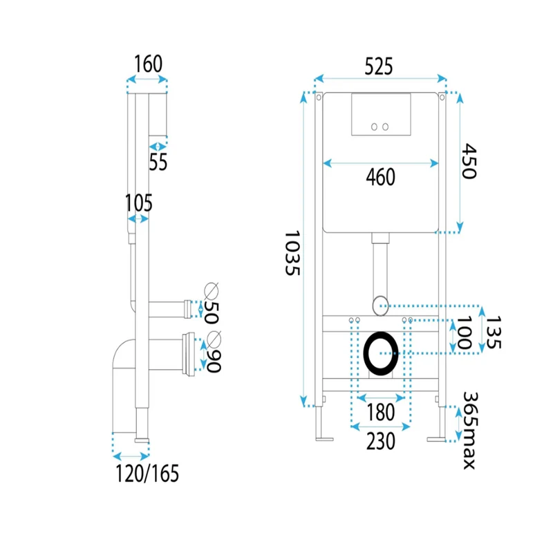 Vorwandelement für WC K011A-Q HD Satin
