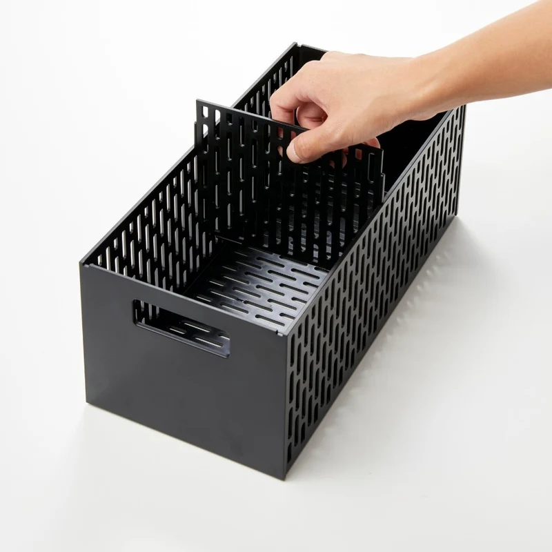 TOWER Aufbewahrungskorb mit flexiblen Fächern - Schwarz
