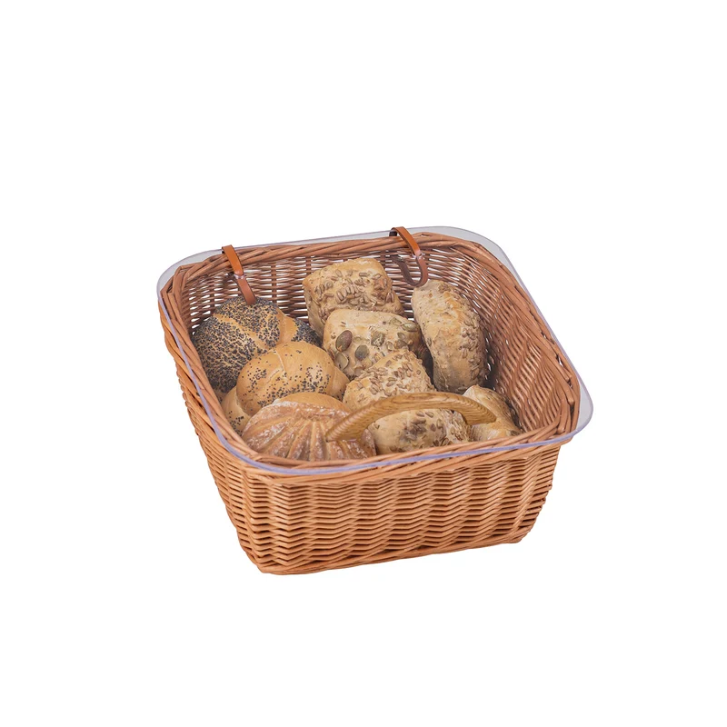 Laro wicker bread display basket with lid, set of 2 by TheWickerStories