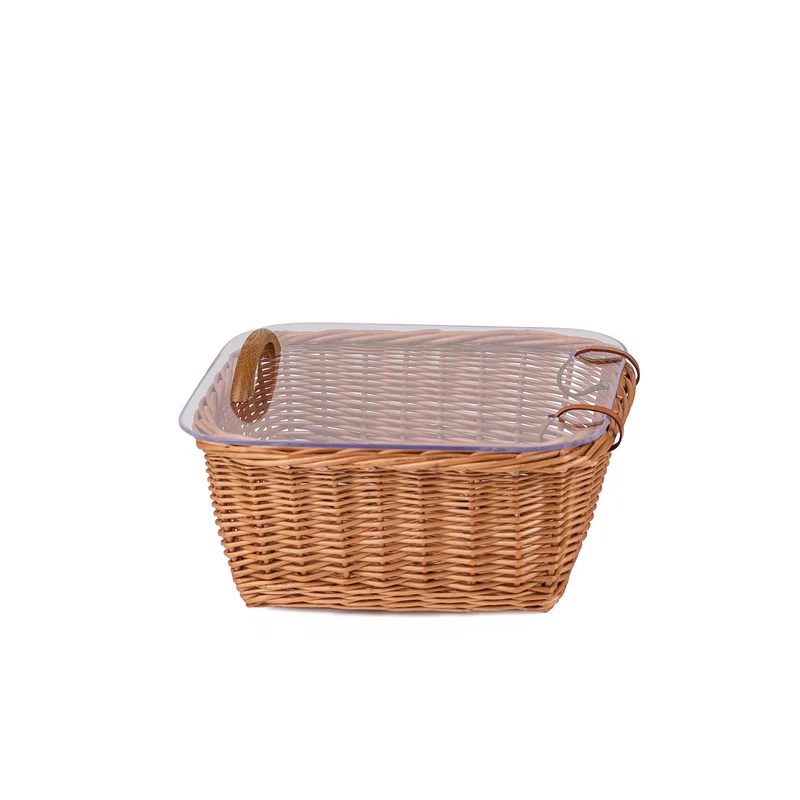 Laro wicker bread display basket with lid, set of 2 by TheWickerStories