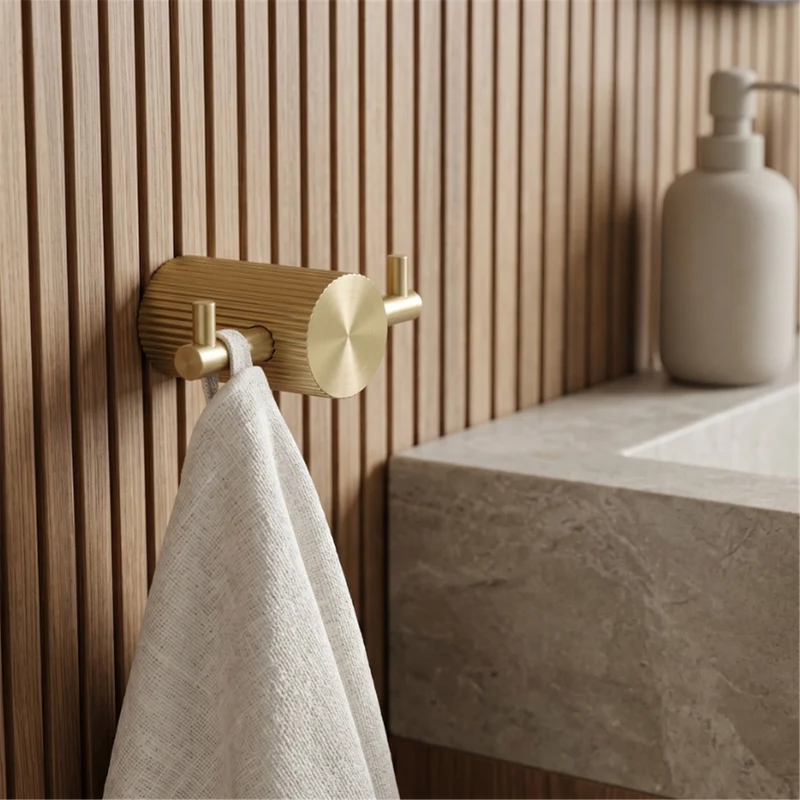 Badezimmerhaken 64104A Solo Gold Matt zur Wandmontage