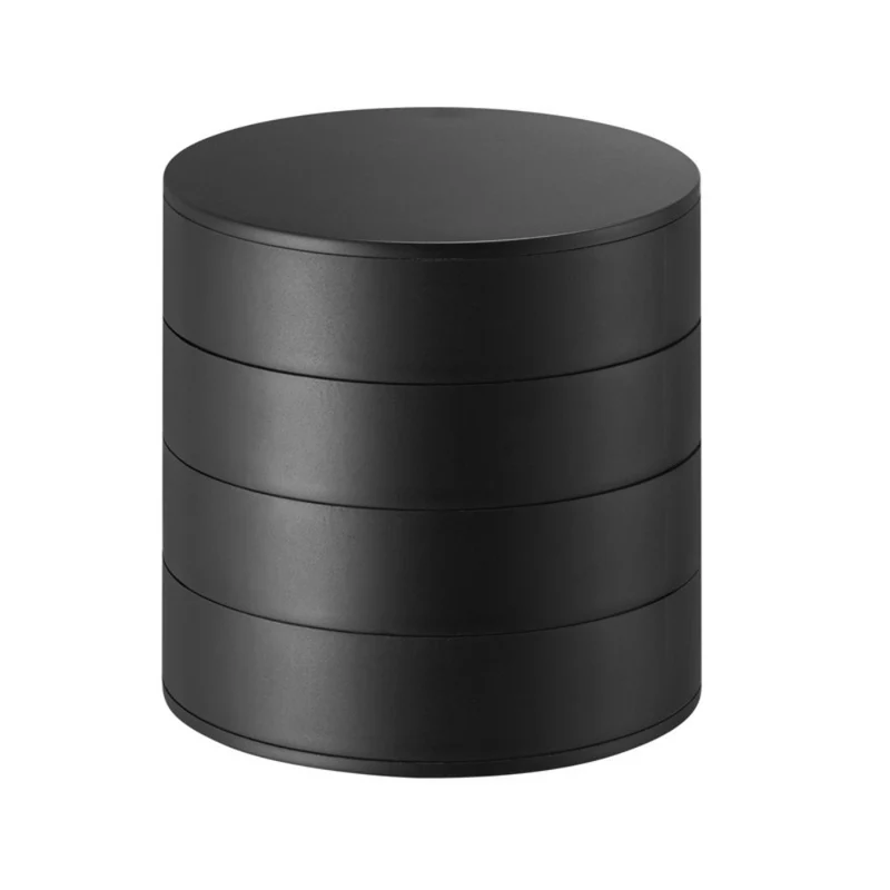 TOWER Schmuckbox mit 4 Fächern - Schwarz
