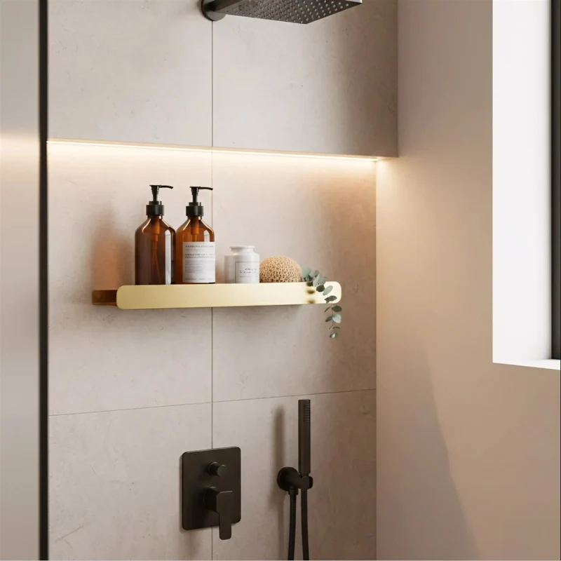 Badezimmerregal SF03 60 cm – Gold Matt