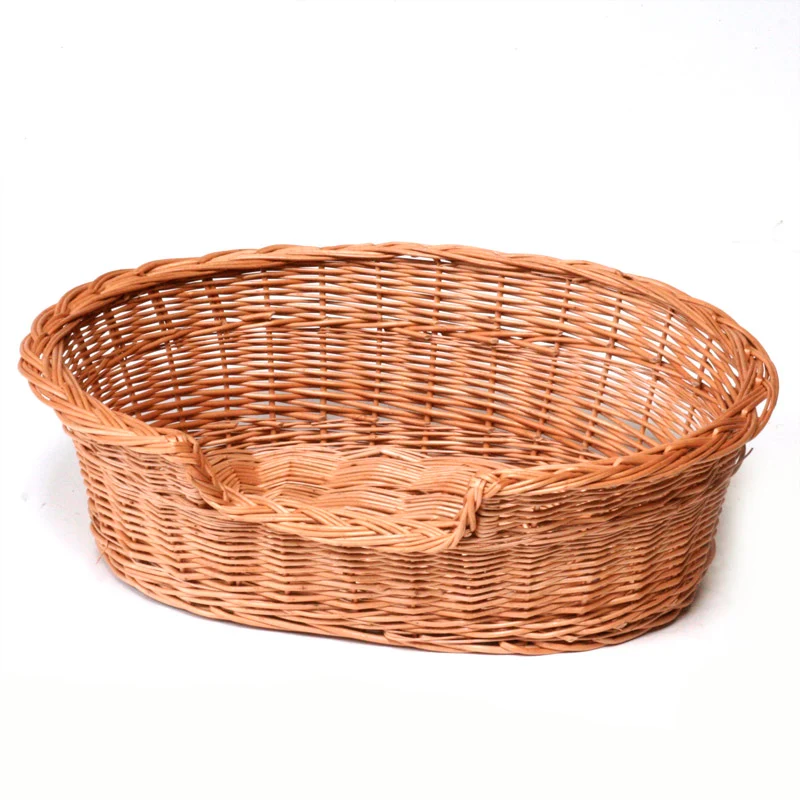 Esmira wicker pet basket for dogs and cats with low entry TheWickerStories