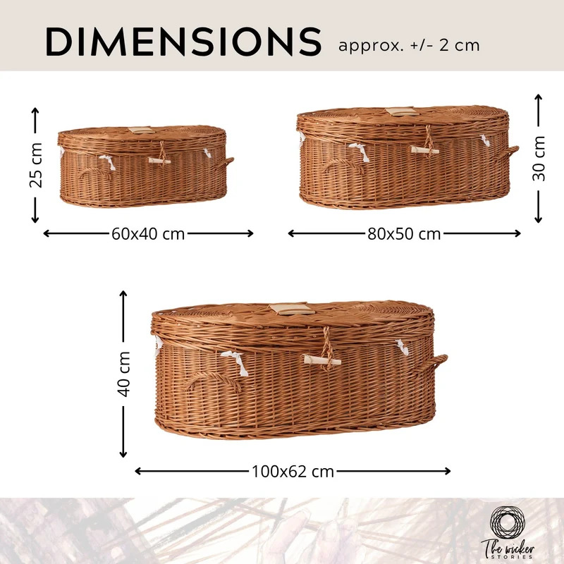 Memoria wicker coffin for animals with white trim and cushion TheWickerStories
