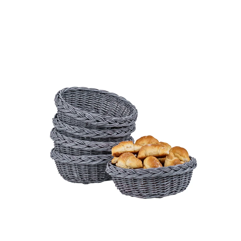 Larus wicker bread basket for display, set of 5 TheWickerStories