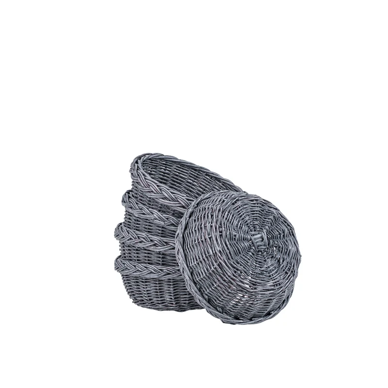 Larus wicker bread basket for display, set of 5 TheWickerStories