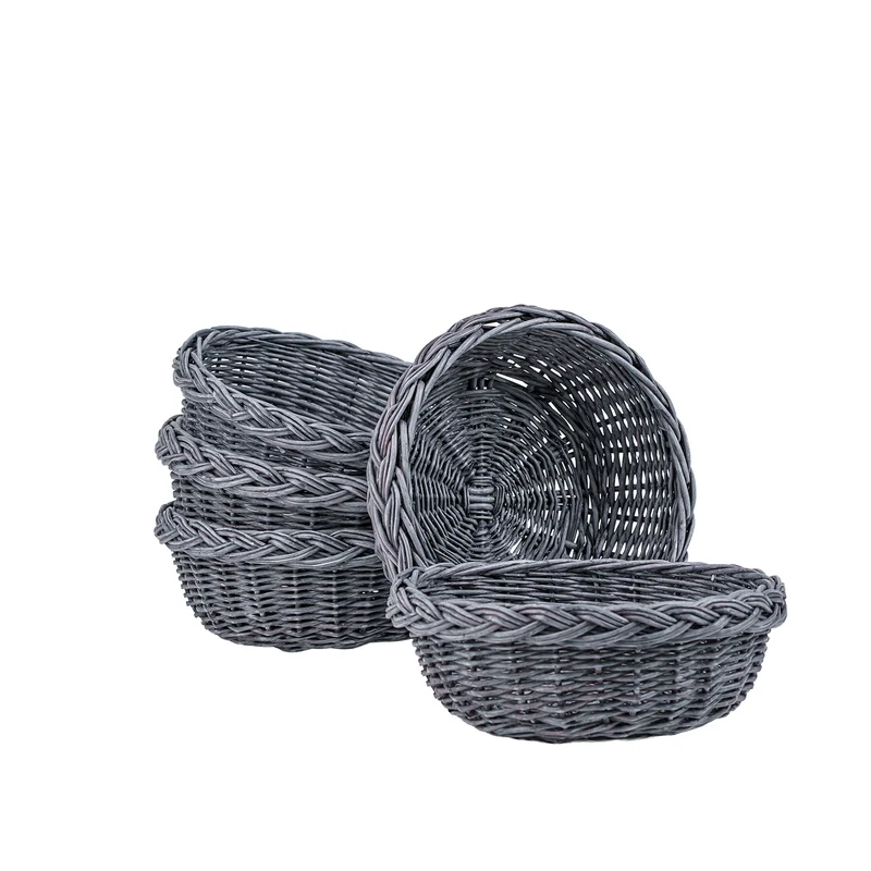 Larus wicker bread basket for display, set of 5 TheWickerStories