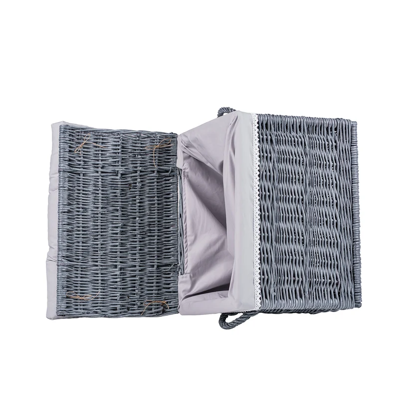 Kogio wicker trunk with lid and cushion TheWickerStories