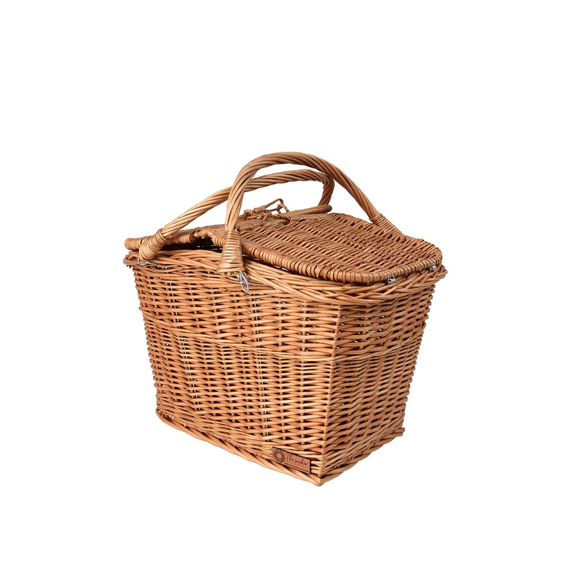 Kastulia wicker picnic basket, shopping basket with handles and lid TheWickerStories