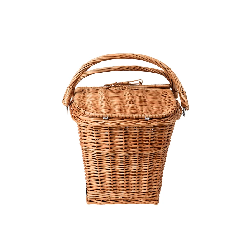 Kastulia wicker picnic basket, shopping basket with handles and lid TheWickerStories