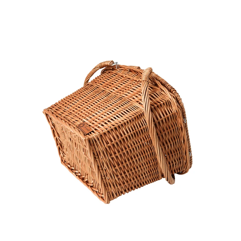 Kastulia wicker picnic basket, shopping basket with handles and lid TheWickerStories