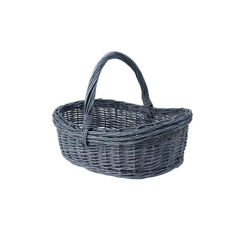 Wenevre wicker shopping and picnic basket with handle TheWickerStories