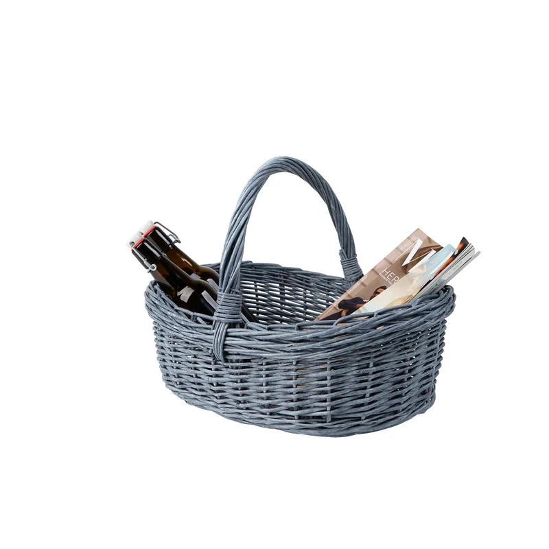 Wenevre wicker shopping and picnic basket with handle TheWickerStories