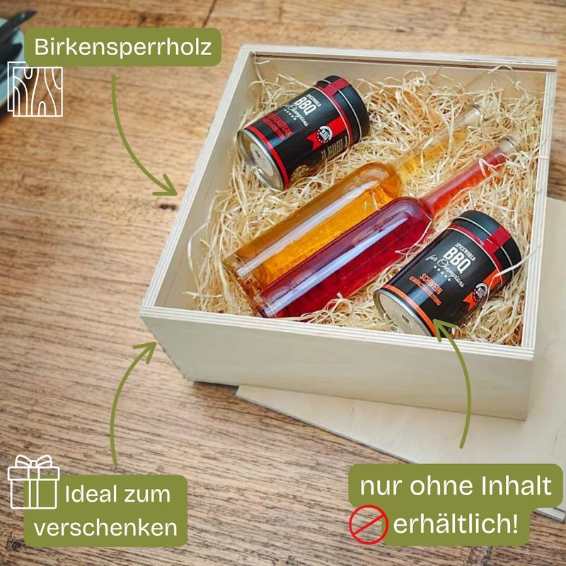 Genussbox mit Schiebedeckel 240x240x90 mm