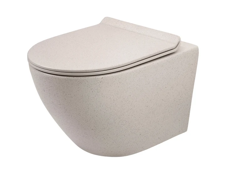 Wandhängendes WC Carlo Mini Greige 50x37 cm mit Tornado-Spülung