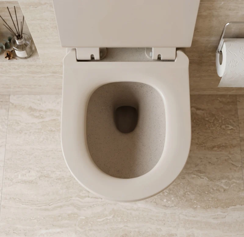 Wandhängendes WC Carlo Mini Greige 50x37 cm mit Tornado-Spülung