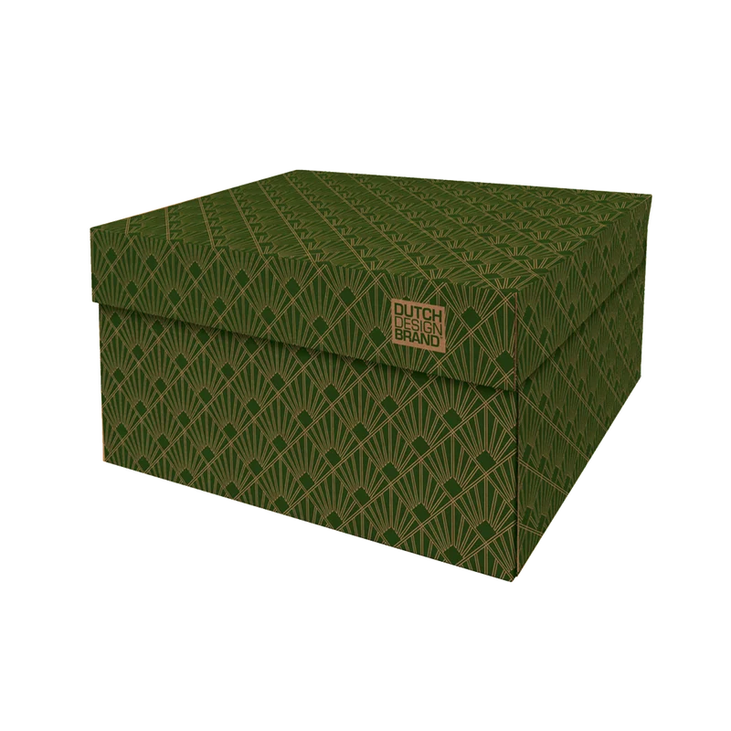 Art Deco Velvet Green Storage Box B2B