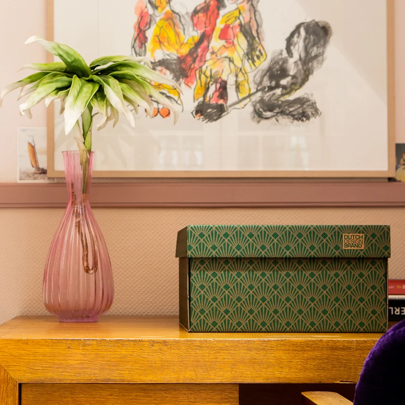 Art Deco Velvet Green Storage Box B2B