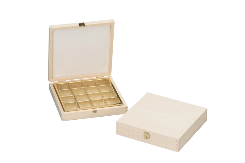 16er - Pralinenschachtel aus Holz