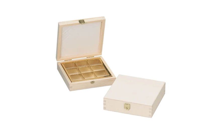 9er - Pralinenschachtel aus Holz