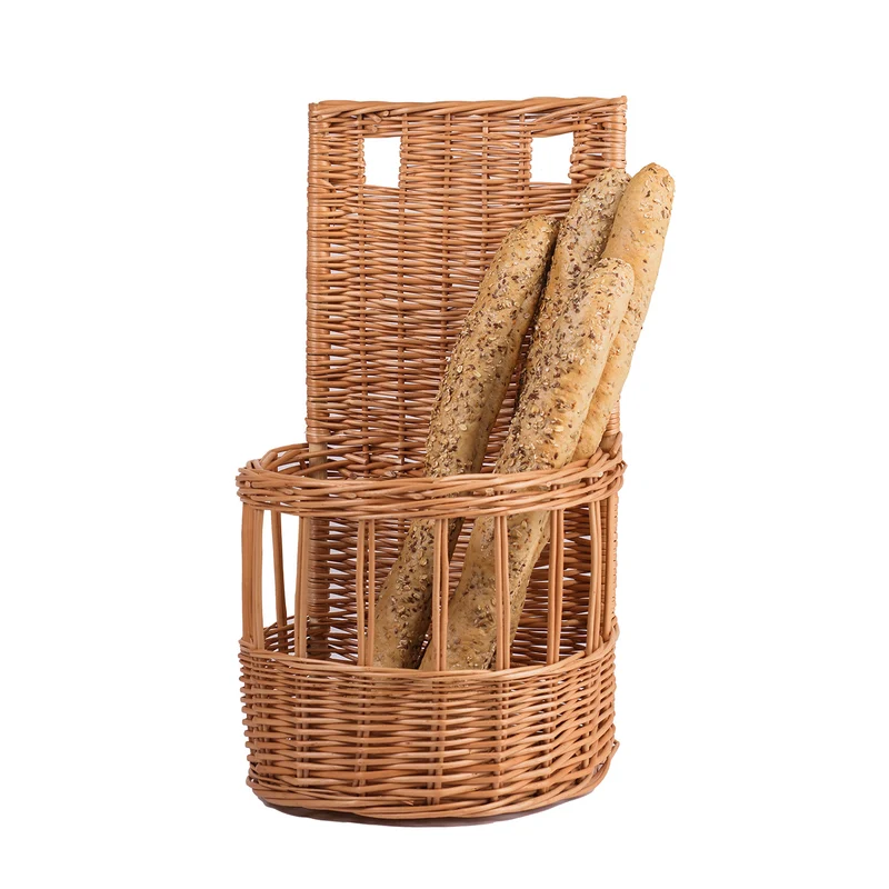 Bivela wicker baguette basket for storage and display TheWickerStories