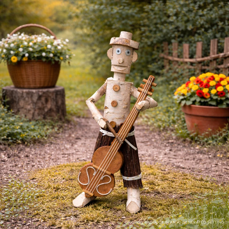 Lignum decorative wooden figurine made of birch for the garden TheWickerStories