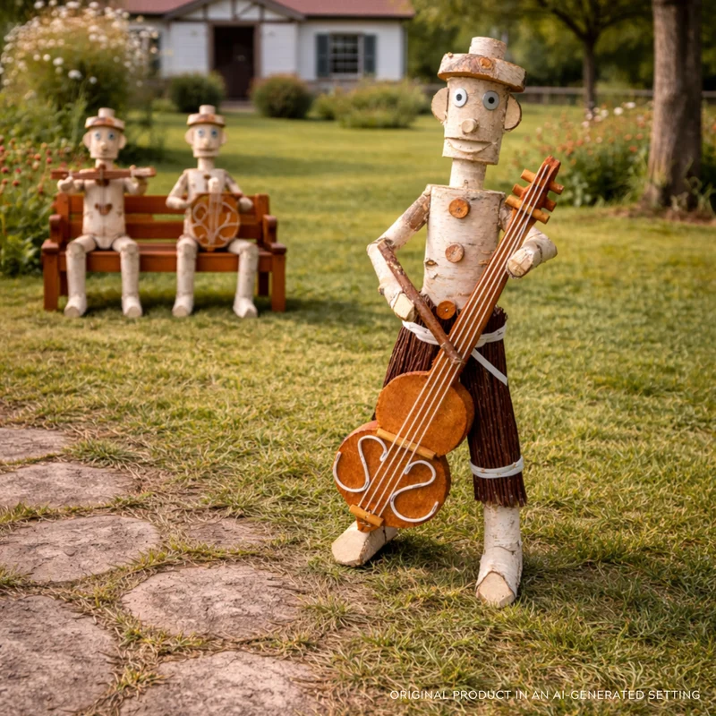 Lignum decorative wooden figurine made of birch for the garden TheWickerStories