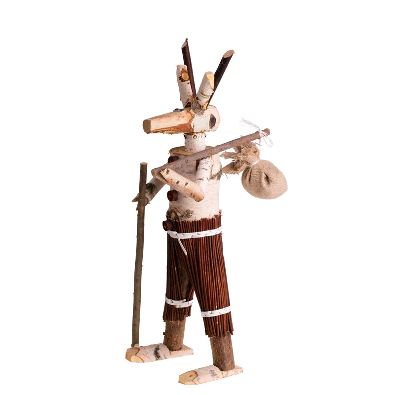 Lignum wooden decorative figurine made from birch for the garden TheWickerStories
