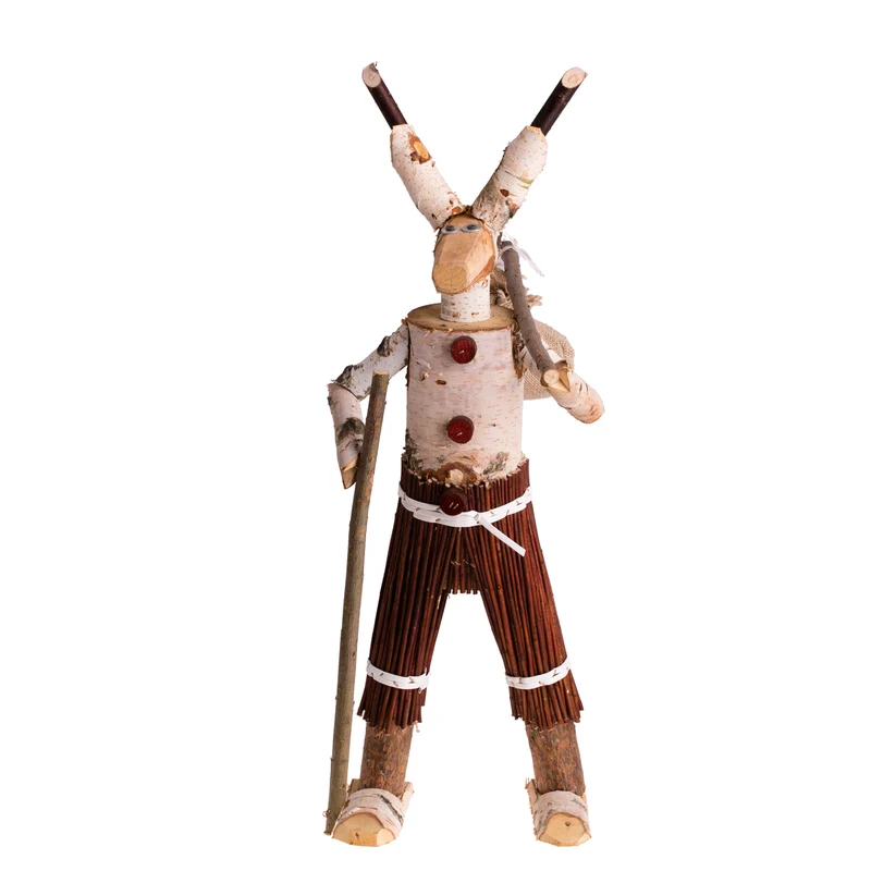 Lignum wooden decorative figurine made from birch for the garden TheWickerStories