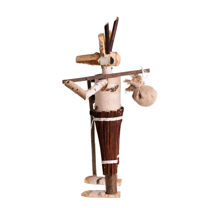 Lignum wooden decorative figurine made from birch for the garden TheWickerStories