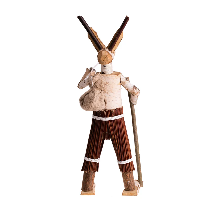 Lignum wooden decorative figurine made from birch for the garden TheWickerStories