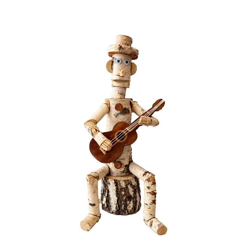 Lignum wooden decorative figurine made of birch for the garden TheWickerStories