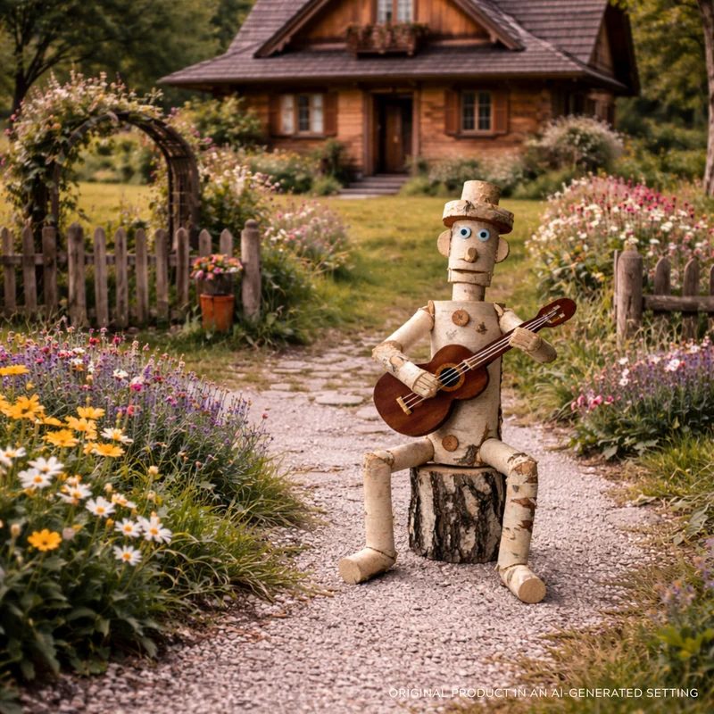 Lignum wooden decorative figurine made of birch for the garden TheWickerStories