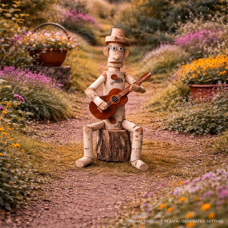 Lignum wooden decorative figurine made of birch for the garden TheWickerStories