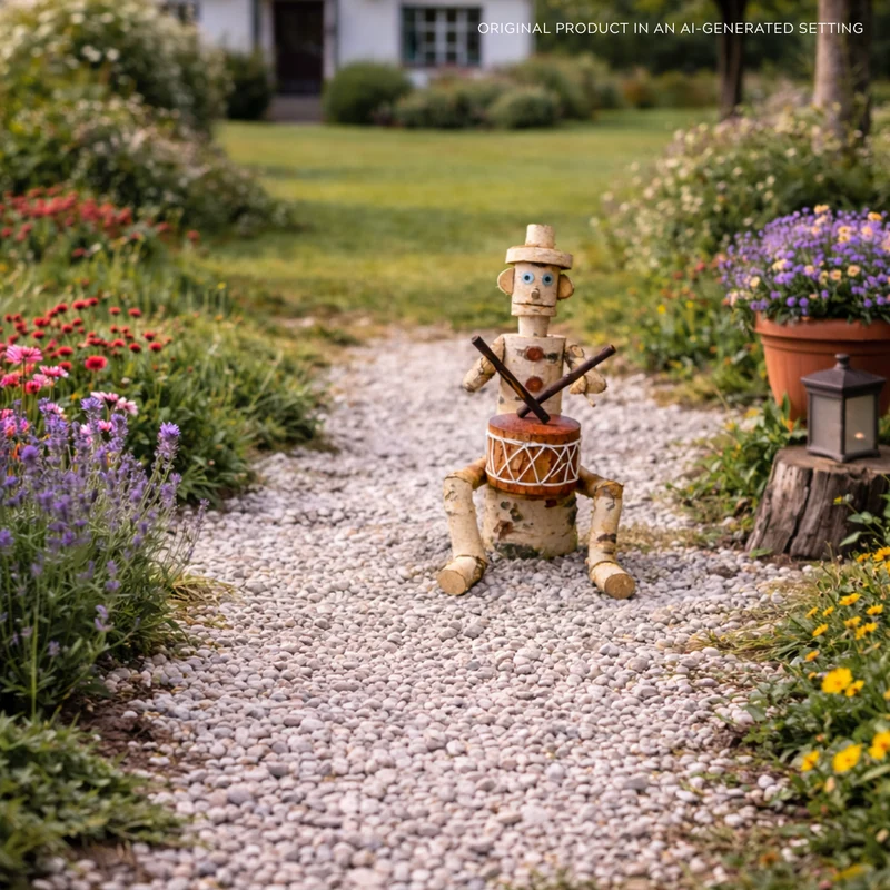 Lignum wooden decorative figurine made of birch for the garden TheWickerStories