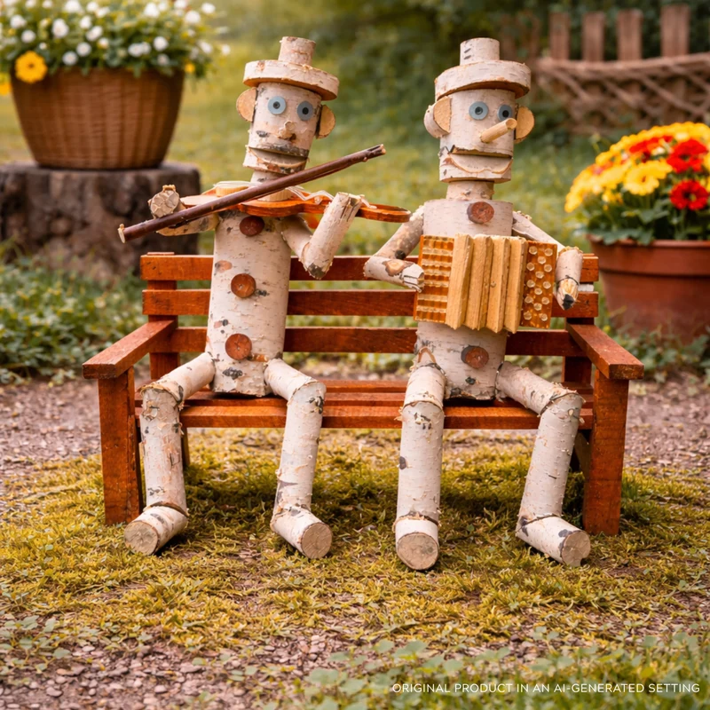 Lignum wooden decorative figurine made of birch for the garden TheWickerStories